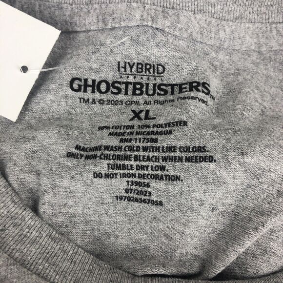 Ghostbusters Men's T Shirt XL Ghost Vehicle ECTO-1 New York Grey Red NEW - Picture 5 of 6